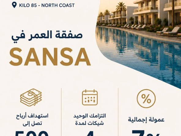 صفقة العمر في SANSA.. وحدة فندقية بأقساط 4 سنوات وعوائد مميزة