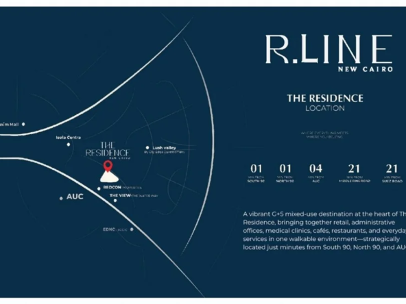 وحدات إدارية للبيع في التجمع الخامس أمام الجامعة الأمريكية بالتقسيط
