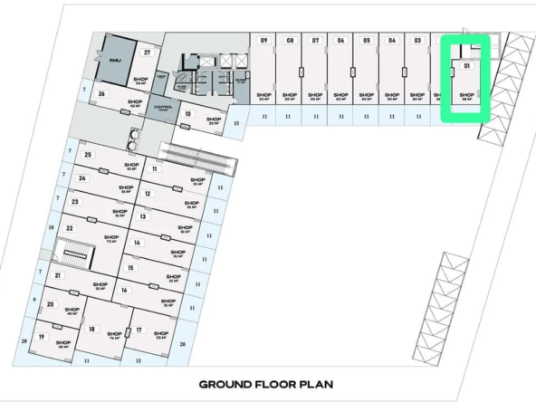 محل تجاري للبيع في ZALINK MALL بالعاصمة الإدارية الجديدة – MU23