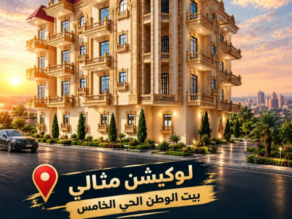 شقق للبيع في بيت الوطن الحي الخامس بمساحات متنوعة واستلام خلال سنتين